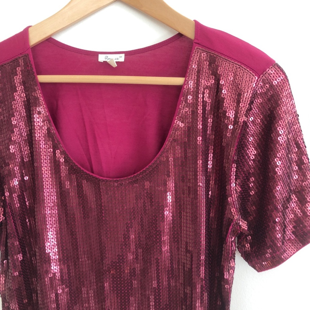 Pink sequin top | Flounce